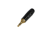 REAN RTP3C-B  3 Pole 3.5mm Plug, Black / Gold 