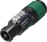 Neutrik NL4FXX-W-S-D  speakON XX Series Cable End, 4 Pole, Green 6-12 mm,100ct Box 