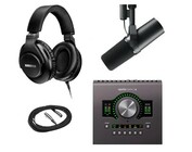 Universal Audio Apollo Twin X QUAD HE Bundle 10x6 Interface with Shure SM7B Mic, SRH440A Headphones and 25' Mic Cable