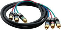3 RCA Component (Male-Male) Mini Coax Cable (10')