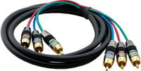 3 RCA Component (Male-Male) Mini Coax Cable (15')