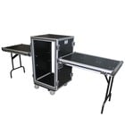 ProX T-16RSPWDST  16U, 20" Deep Shockproof Vertical Rack with Casters and Two Side Tables