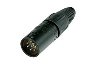 6-pin XLRM Cable Connector, Black