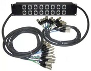 Caldwell Bennett ES16-10/10  16 Channel Rack Mount Microphone Splitter, 10'/10' Snakes