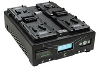 CoreSWX FLEET-Q4MSI  4-Position Charger With 4 Helix 9 Mini V-Mount Batteries