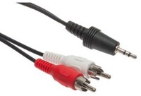 Philmore CA44  2 RCA Male to 3.5mm Stereo Male, 3'