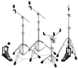 DW 3000 Series 5-Piece Hardware Pack Hardware Pack with Snare Stand, 2 Cymbal Stands, Hi-hat Stand, and Bass Drum Pedal