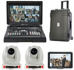 Datavideo HS-1600T-2C140TCMW Portable Web Production Studio with 2x PTZ Cameras and Case