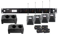 Shure ULXD14Q-H50 ULXD Quad Channel Wireless Bundle with Bodypack, Receiver, Battery and 2 Chargers, in H50 Band