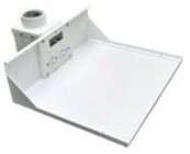 Nigel B Design 12X10PM-W 12" x 10" Utility Shelf Pole Mount with Power Receptacle, White