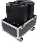 ProX X-RCF-NX12-SMAX2W Stage Monitor Flight Case for 2 RCF NX 12-SMA with 4" Wheels