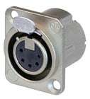 Neutrik NC5FD-LX 5 Pin Female Receptacle DLX Series, Nickel/Silver