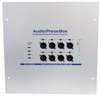 Audio Press Box APB-112 IW-D-USB-US In-Wall Active PoE AudioPressBox with 1-Channel DANTE Input, 8 Line/Mic Outputs and 4 USB-C Outputs