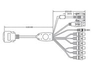 Xenarc CABLE-26P-TSV-5M  16.4' 26-PIN TSV/YV Series HDMI/VGA/DVI/AV Monitor Input Cable