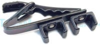 Tie Bar, Double Holder, Black