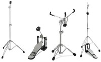 Pacific Drums 300 Series 4-piece Drum Hardware Pack Cymbal Stand, Hi-hat Stand, 300 Series Single Bass Drum Pedal, and Lightweight Snare Stand