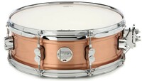 Pacific Drums Concept Series Natural Satin Brushed Copper 6.5x14" 1.2mm Snare MAG Throw-off™, True-Pitch Tuning™ Rods, and Remo Heads