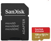 SanDisk 128GB Extreme UHS-I microSDXC and Adapter Micro Memory Card with SD Adapter, 128GB