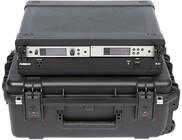 SKB 3I-2215M82U  iSeries Case with Removeable 2U Injection Molded 13" Deep Rack Cage, TSA Latches, Wheels