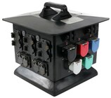 Lex DB100NP-ABB-S3-RGN Rubber Enclosure 100A Panel Mount Cam Inlet, 15x 20A 5-20 Duplex Receptacles, Type 3R, Reverse Ground and Neutral