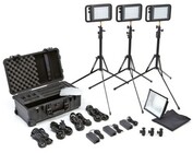 Litepanels Lykos+ Bi-Color LED Flight Kit 3 Lykos+ Lights and Accessories in a Pelican 1510 Hard Travel Case