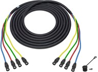 Laird Digital Cinema CAT6AXTRM4EE-050 4-Channel Cat6A Tactical Cable with RJ45 etherCON TOP Connectors, 50'