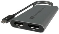 Sonnet Thunderbolt Dual DisplayPort Adapter Dual 4K 60Hz Adapter for Intel and M1/M2/M3 Pro/Max/Ultra Mac, Windows and Chromebook Computers