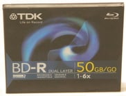 TDK Tape BDR50A [Restock Item] 50GB BD-R Data Disc in Jewel Case with 2x Write Speed