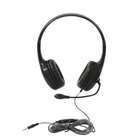 Califone KH-08GT-BK  On-Ear Headset with Gooseneck Microphone, 3.5mm, Black 