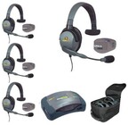 Eartec Co UPMX4GS4 4-Person Full Duplex Wireless Intercom System with 4 UltraPAKs and Max4G Single Headsets