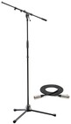 K&M 21090.525.55 Mic Stand and Cable Bundle