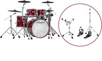 Roland VAD706-K V-Drums Acoustic Design 706 5-Piece Electronic Drum Kit, Cherry