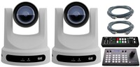 PTZOptics 2 - PT12X-SE-G3 PTZ Camera Bundle, White