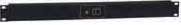 Momentary SPST Key Switch, 1 Status LED, 1 Rack Unit, Black