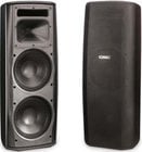 2x8" High-Power 2-Way Surface Speaker with Yoke Mount, 70V, black