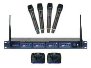 Wireless 4 Channel UHF Mic System