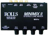 Mini Mix 2 4-Channel Mixer with XLR Micrphone Input and 3x RCA Inputs