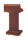 25" Traditional Standard Veneer Pedestal Lectern with No Sound