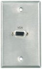 Plateworks Single-Gang Stainless Steel Engraved Wall Plate with 1x VGA Pass-Thru
