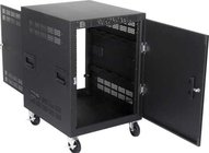 Mobile 14RU Equipment Rack with Casters and Side Handles