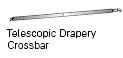 72-120" Telescoping Drapery Crossbar, Silver