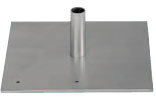 Flat Steel Base with Mounting Stud, Silver
