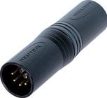 Neutrik NA5MM-B 5-pin XLRM to 5-pin XLRM Adapter, Black