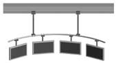 Curved Pipe Structure for MDJ Mulit-Display Mount (Black)