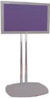 Chrome Dual-Post Flatscreen Floor Stand