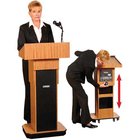 Lectern with Speakers, Adjustable Height 39"-45"