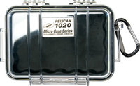 5.3"x3.6"x1.7" Small Portable Electronics Case, Clear Black