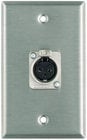 Pro Co WP1004 Single Gang Wallplate with 1 XLRF Connector R, Steel