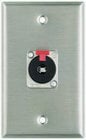 Plateworks Single-Gang Stainless Steel Wall Plate with 1x Neutrik NJ3FP6 Locking 1/4" TRS Jack