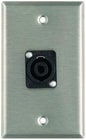 Plateworks Single-Gang Stainless Steel Wall Plate with 1x NL4MP Speakon Connector